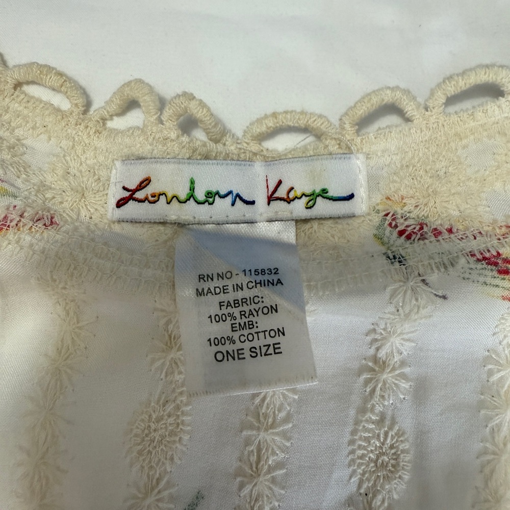 London Kaye Boho Crochet Kimono Open Front Cardigan One Size - Picture 4 of 5